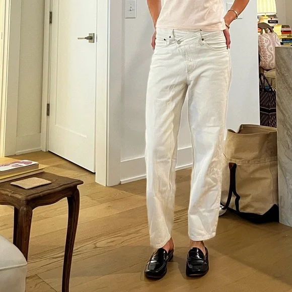 AGOLDE Criss Cross Straight Jeans - Milkshake - Picture 4 of 4